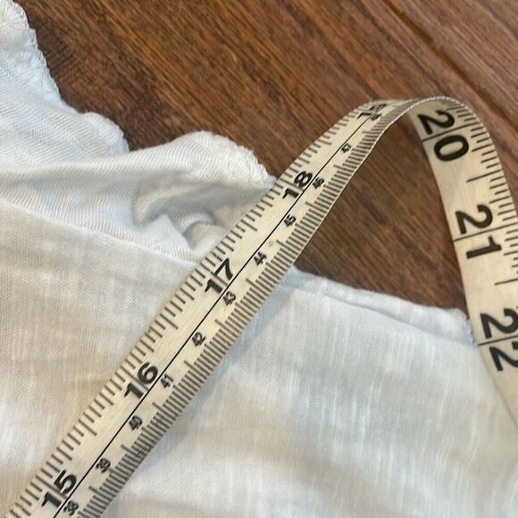 Caslon cotton embroidered flutter sleeve white top small - Picture 8 of 11